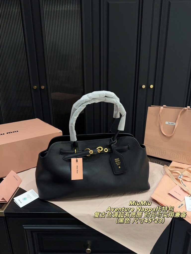 Miu Miu Aventure Nappa Leather Tote Bag 45 x 23 cm editorial product context 1