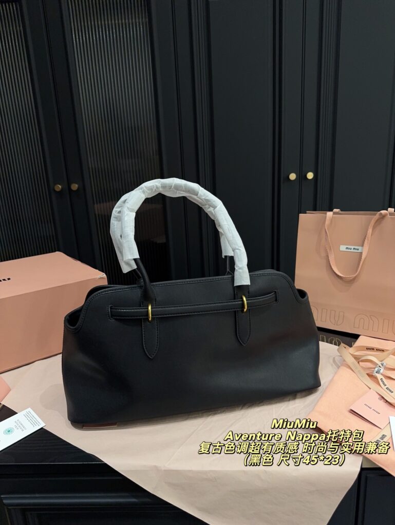 Miu Miu Aventure Nappa Leather Tote Bag 45 x 23 cm editorial product context 3