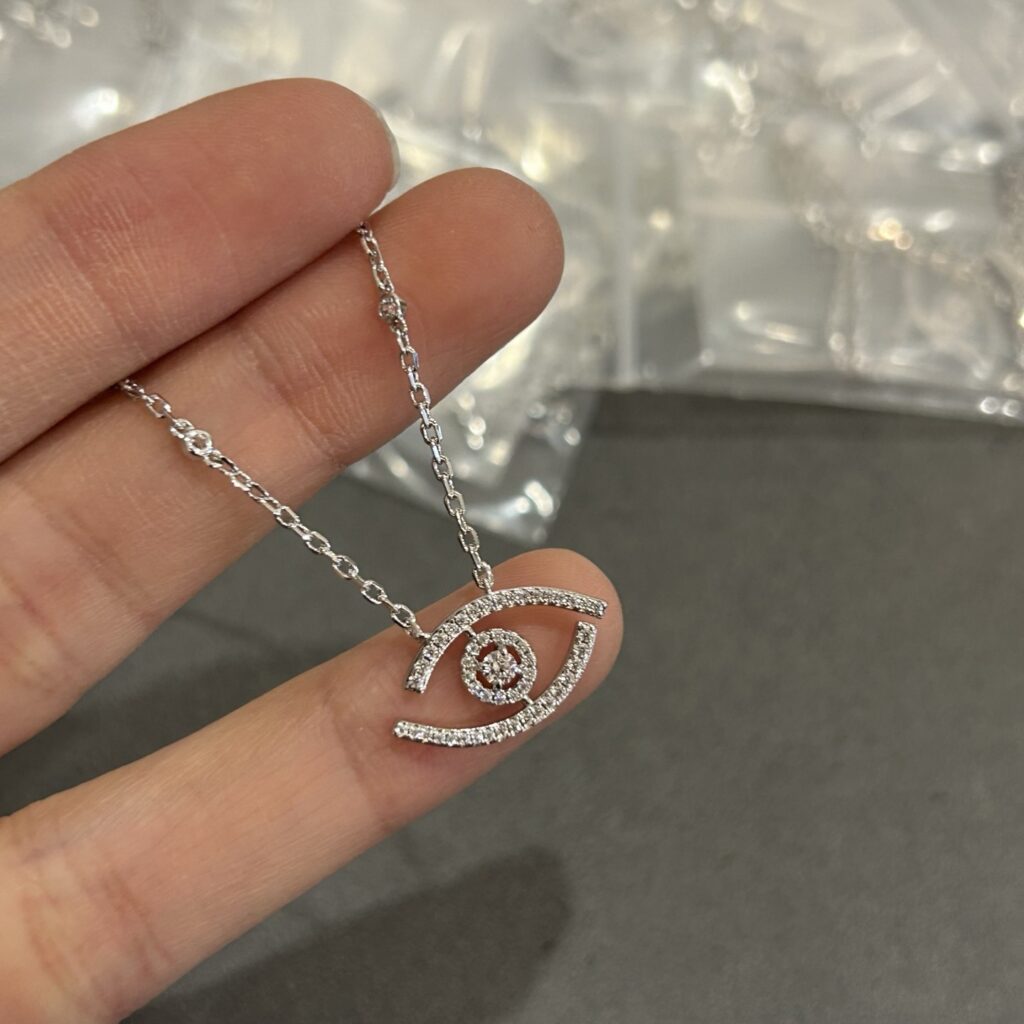 Chanel Metal Silver Necklace editorial product context 1