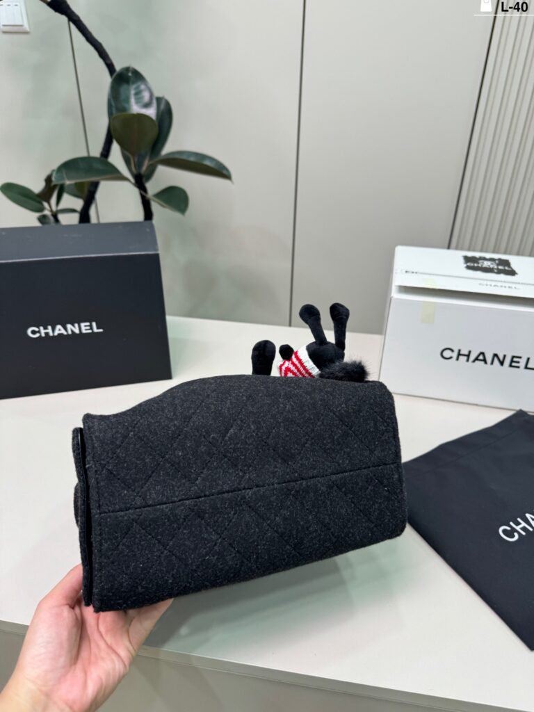 Chanel 40 Logo Bucket Bag 26 x 20 cm editorial product context 3
