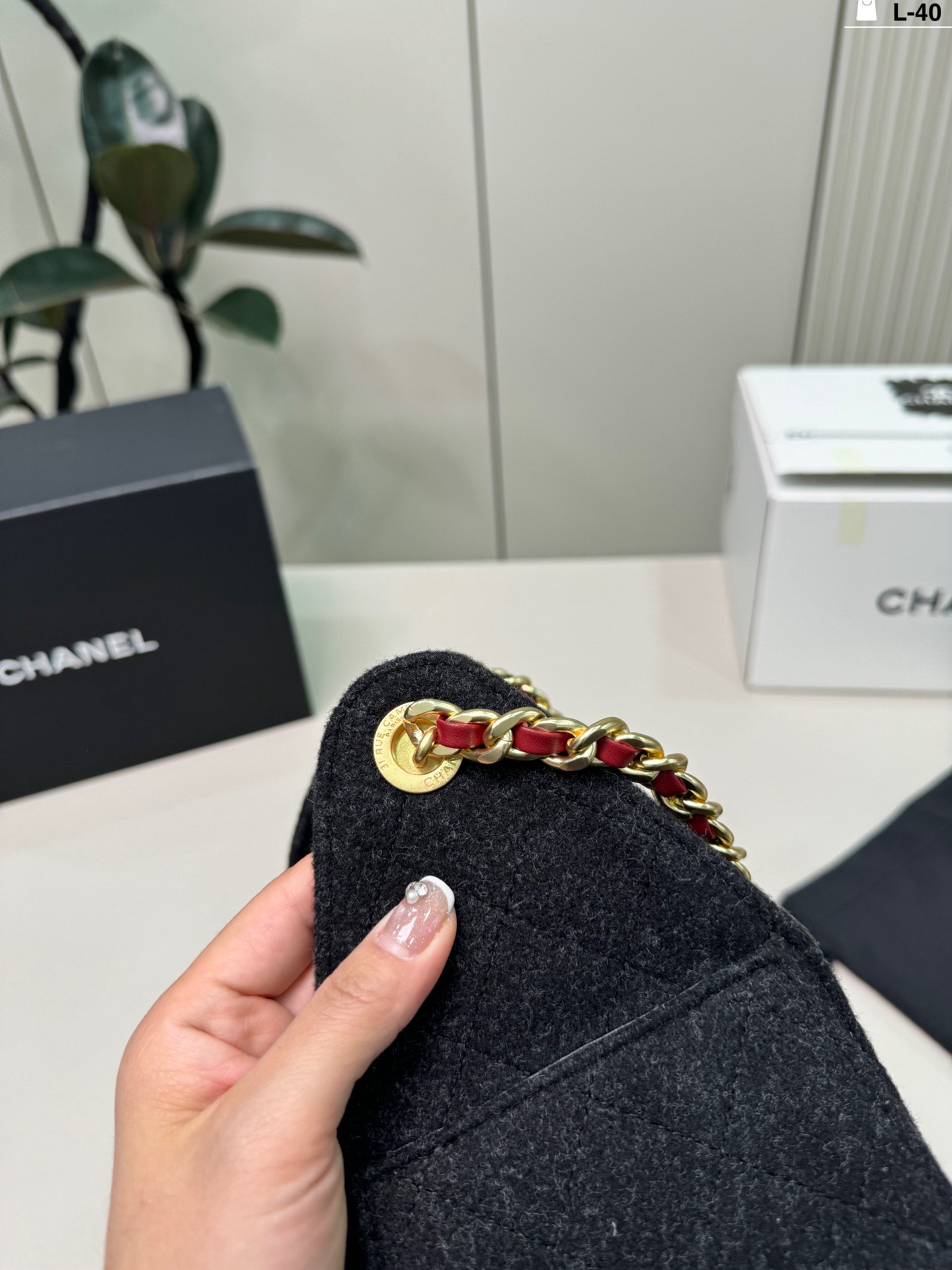 Chanel p235 L-40 26 20 hobo logo Bucket Bag