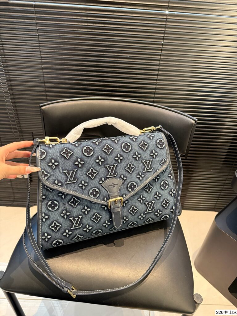 Louis Vuitton Red Denim Bag editorial product context 2