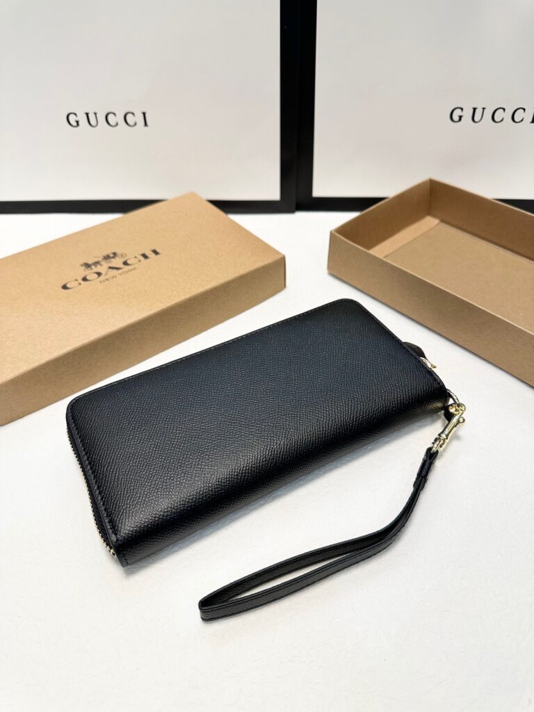 Designer Black Leather Bag 19 x 11 cm editorial product context 2