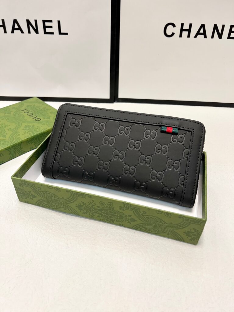Designer Black Leather Bag 20 x 10 cm editorial product context 2