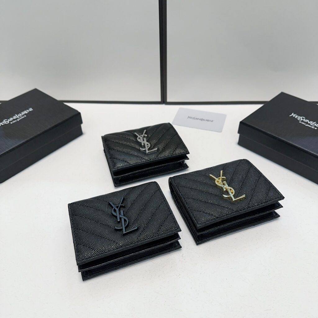 Saint Laurent X10x2 Black Leather Wallet 11 x 10 x 2 cm editorial product context 1