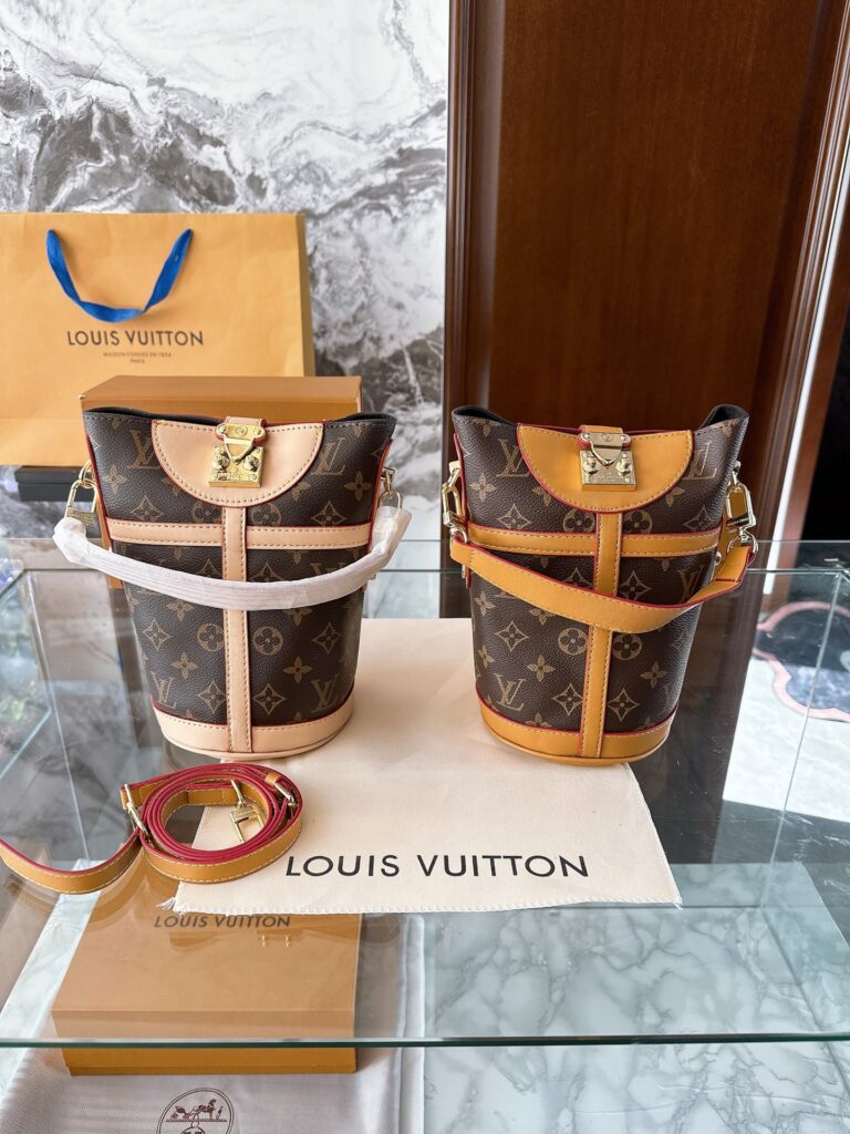 Louis Vuitton Gold Leather Bucket Bag editorial product context 1