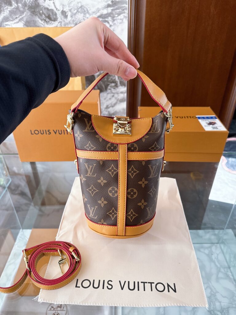 Louis Vuitton Gold Leather Bucket Bag editorial product context 2