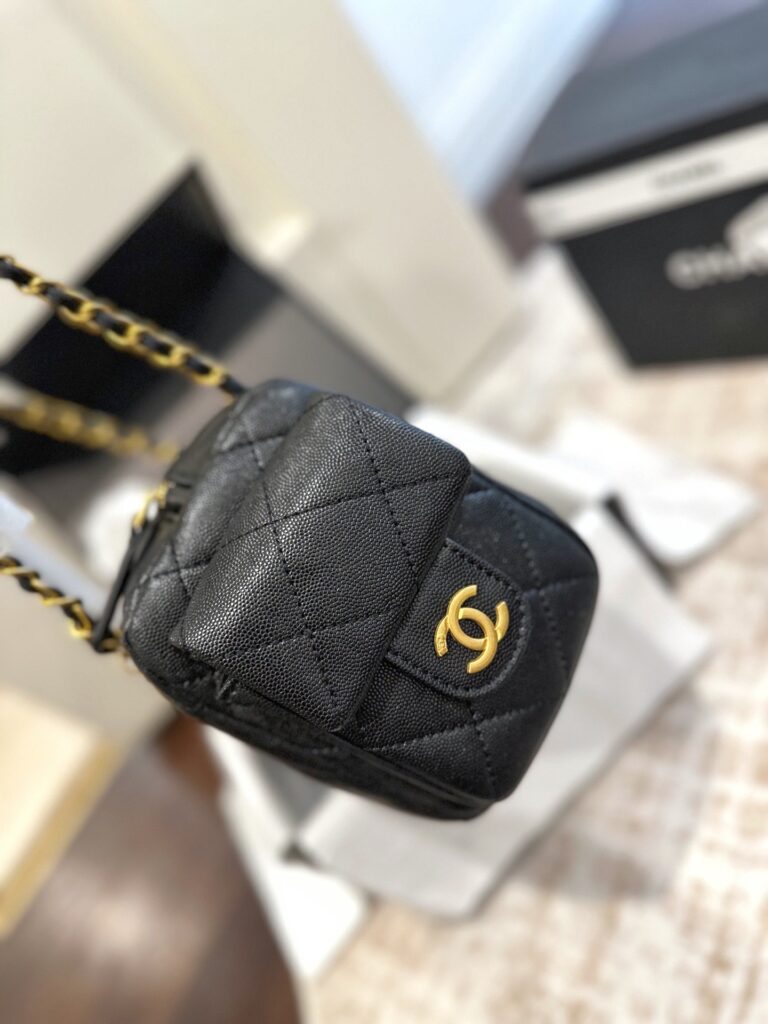 Chanel Black Leather Shoulder Bag editorial product context 3
