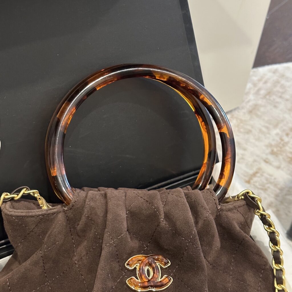 Chanel Brown Suede Handbag editorial product context 3