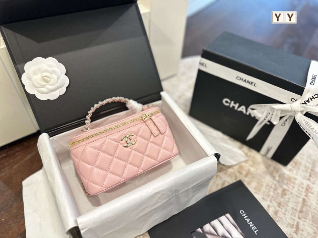 Chanel Pink Leather Handbag editorial product context 1