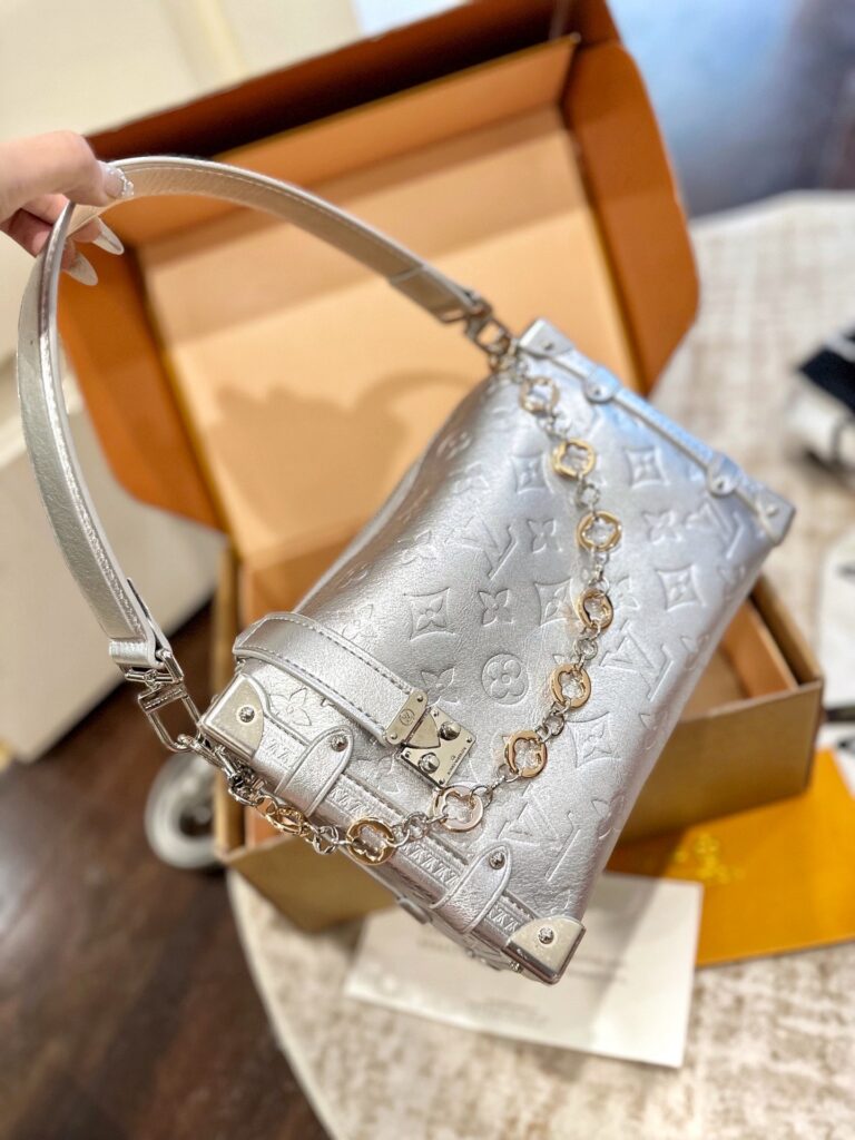 Louis Vuitton Coussin Silver Leather Shoulder Bag editorial product context 3