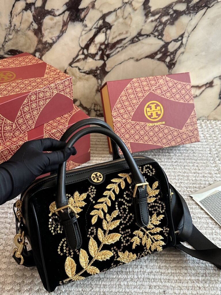 Tory Burch Black Leather Handbag editorial product context 1