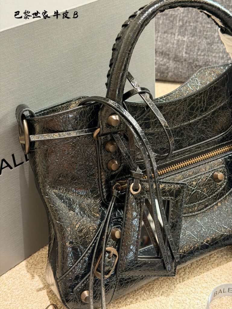Balenciaga Black Leather Handbag editorial product context 3