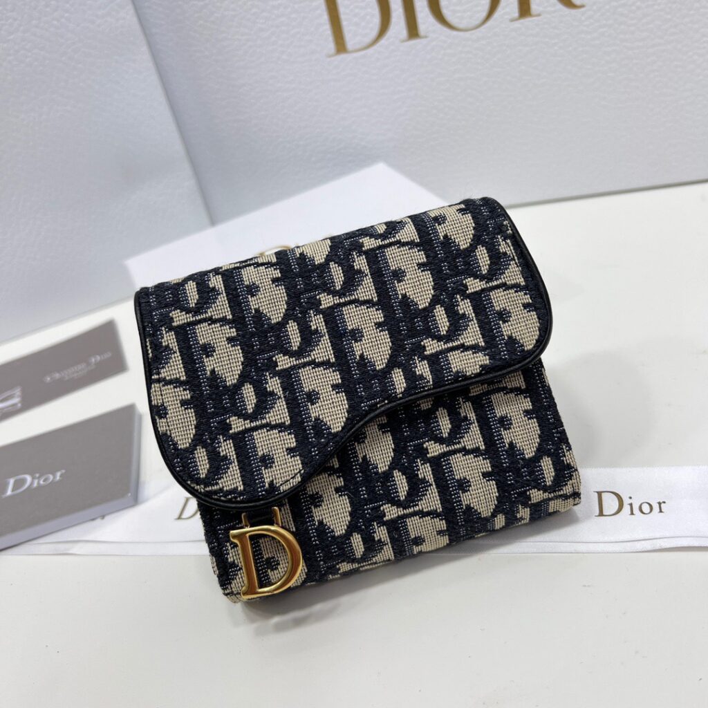 Dior Book Black Leather Wallet editorial product context 1