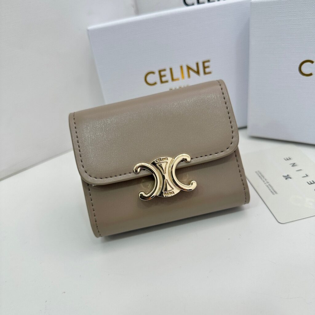 Celine Triomphe Leather Wallet editorial product context 1
