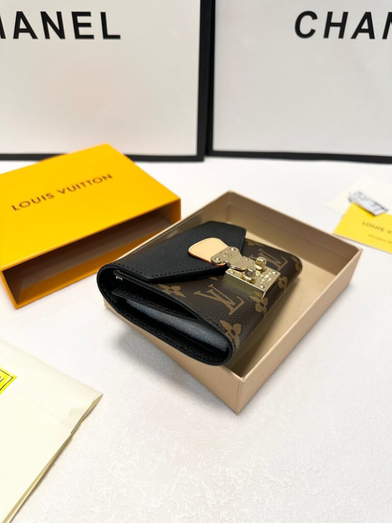 Louis Vuitton Pallas Black Leather Wallet editorial product context 3