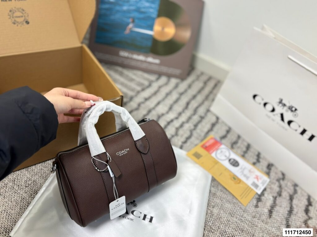Coach Black Leather Handbag editorial product context 2