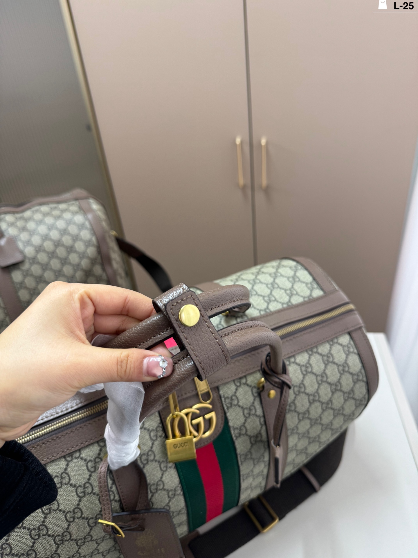 Gucci Ophidia Duffle Bag Leather
