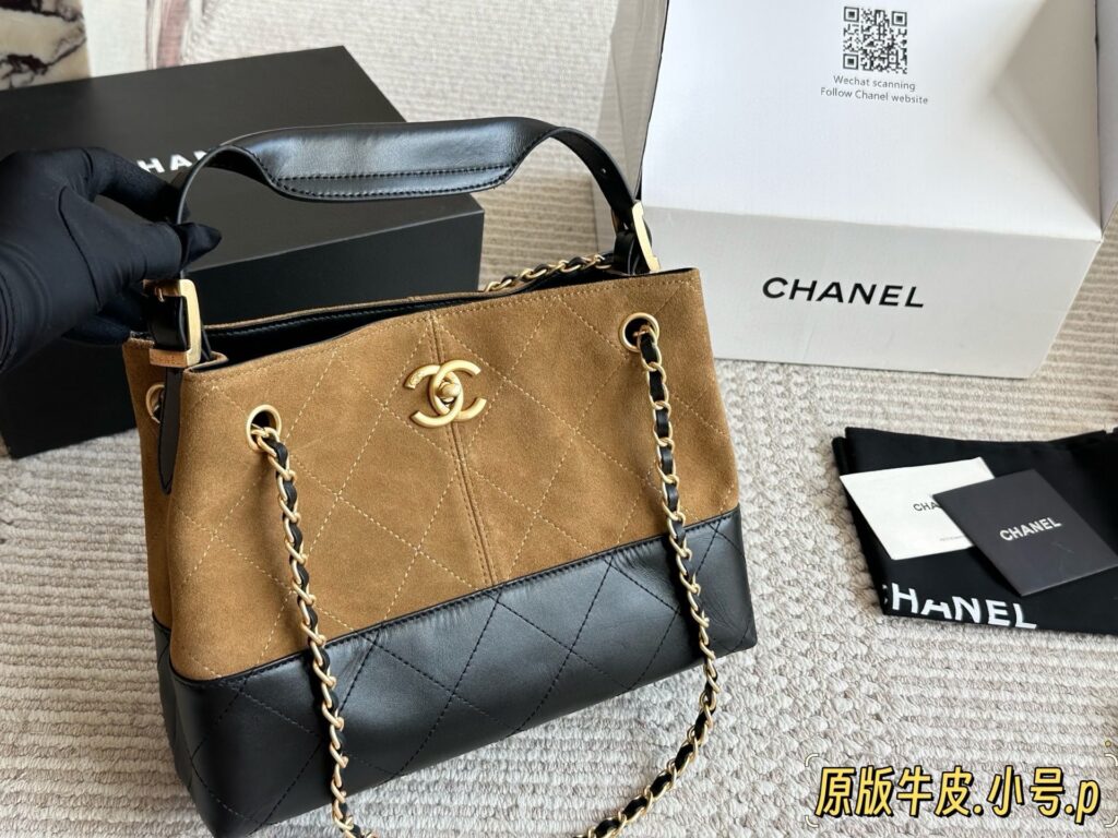 Chanel Black Leather Shoulder Bag editorial product context 2
