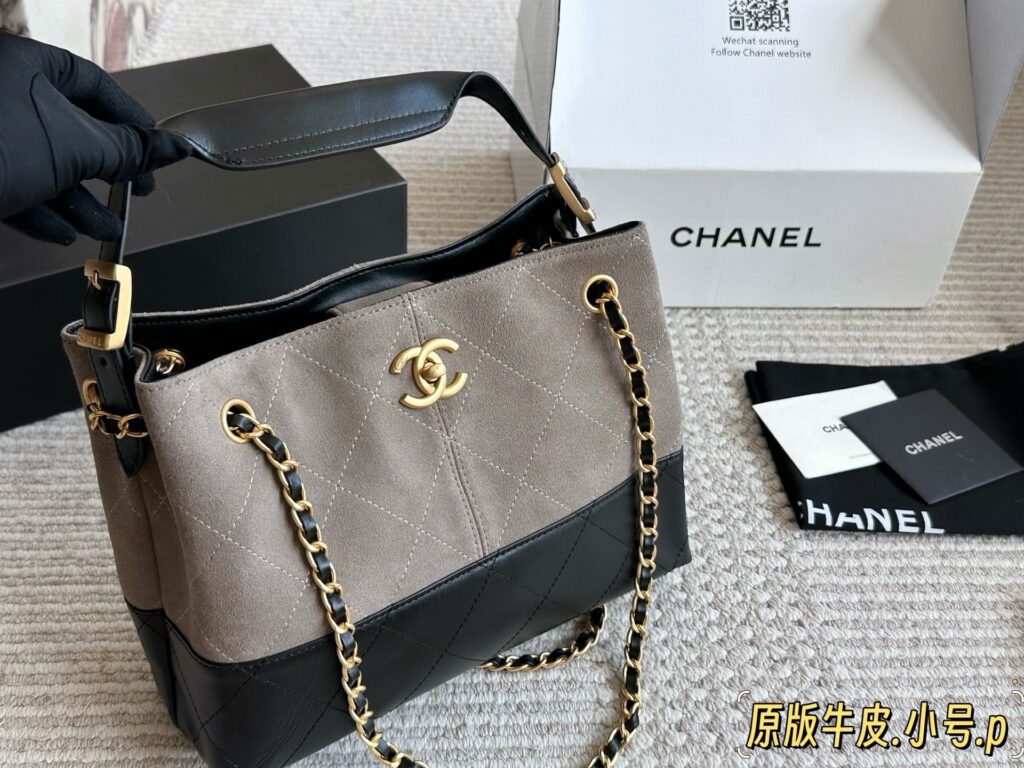 Chanel Black Leather Shoulder Bag editorial product context 1