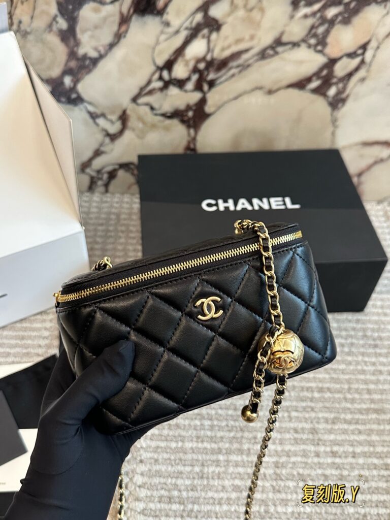 Chanel Black Leather Clutch editorial product context 1
