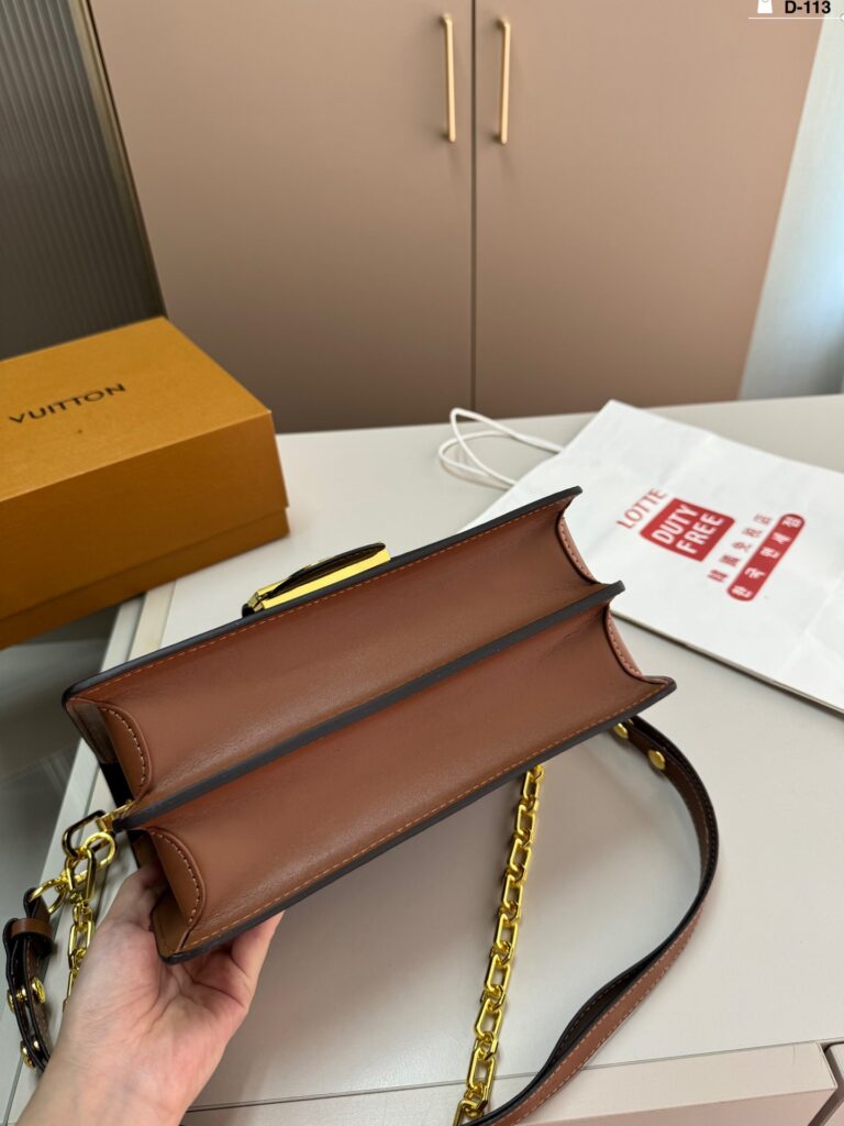 Louis Vuitton Dauphine Gold Leather Shoulder Bag editorial product context 3