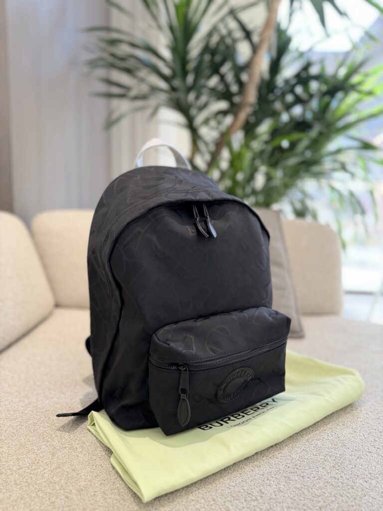 Burberry Black Nylon Backpack editorial product context 2