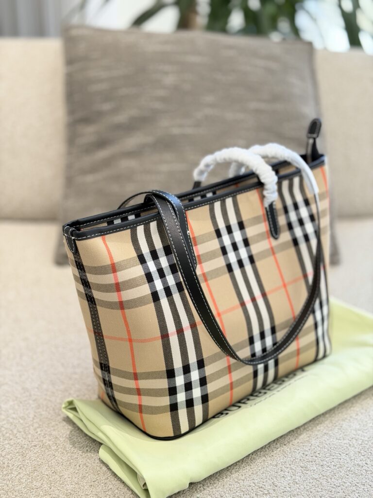 Burberry Black Leather Tote Bag editorial product context 2