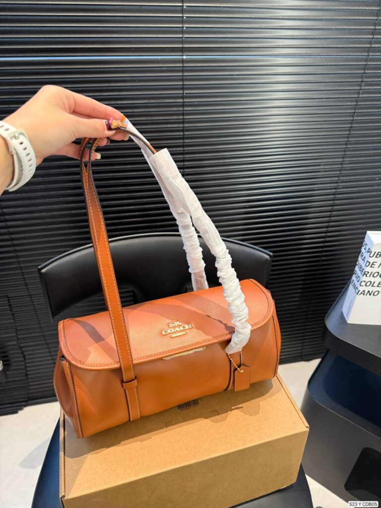 Coach Black Leather Shoulder Bag editorial product context 3
