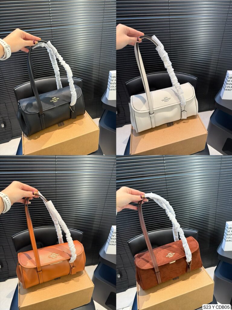 Coach Black Leather Shoulder Bag editorial product context 1