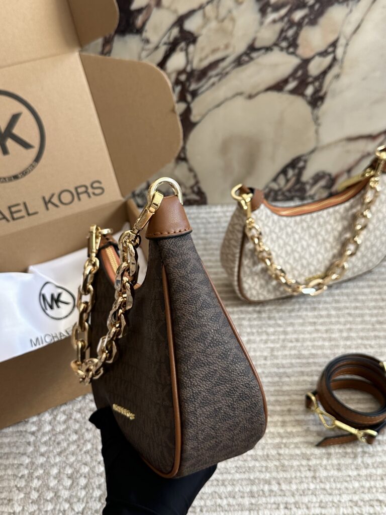 Michael Kors Gold Leather Shoulder Bag editorial product context 3
