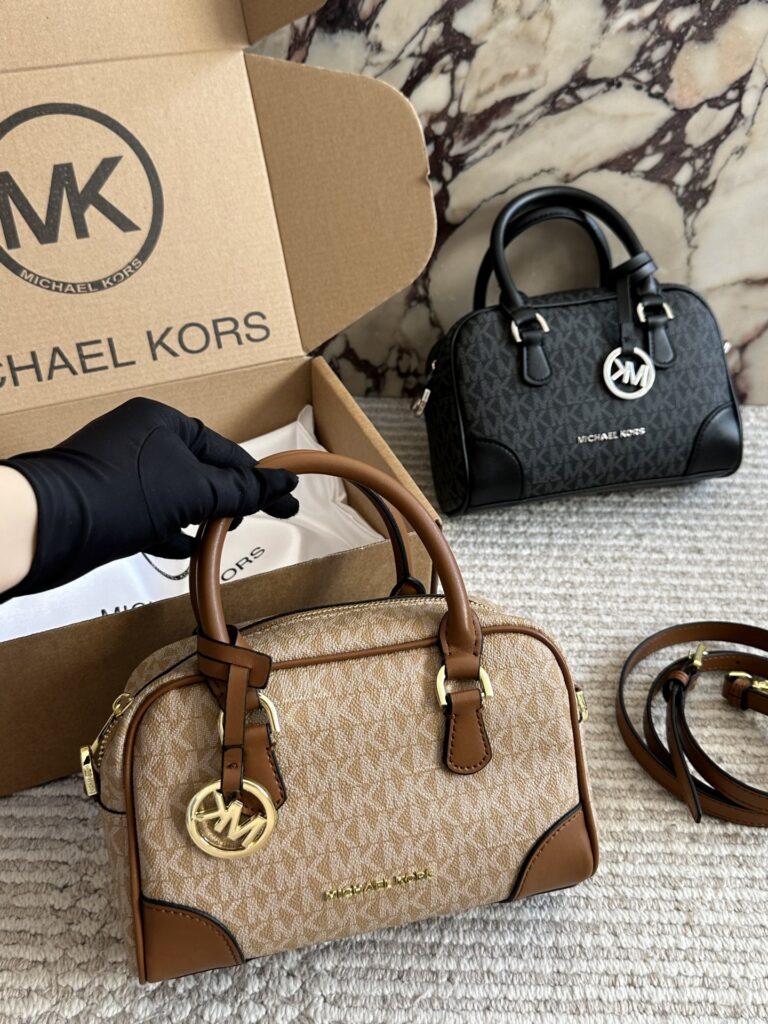 Michael Kors Gold Leather Crossbody Bag editorial product context 2