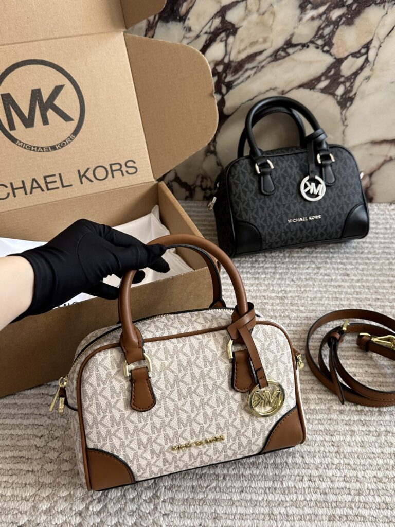 Michael Kors Gold Leather Crossbody Bag editorial product context 1