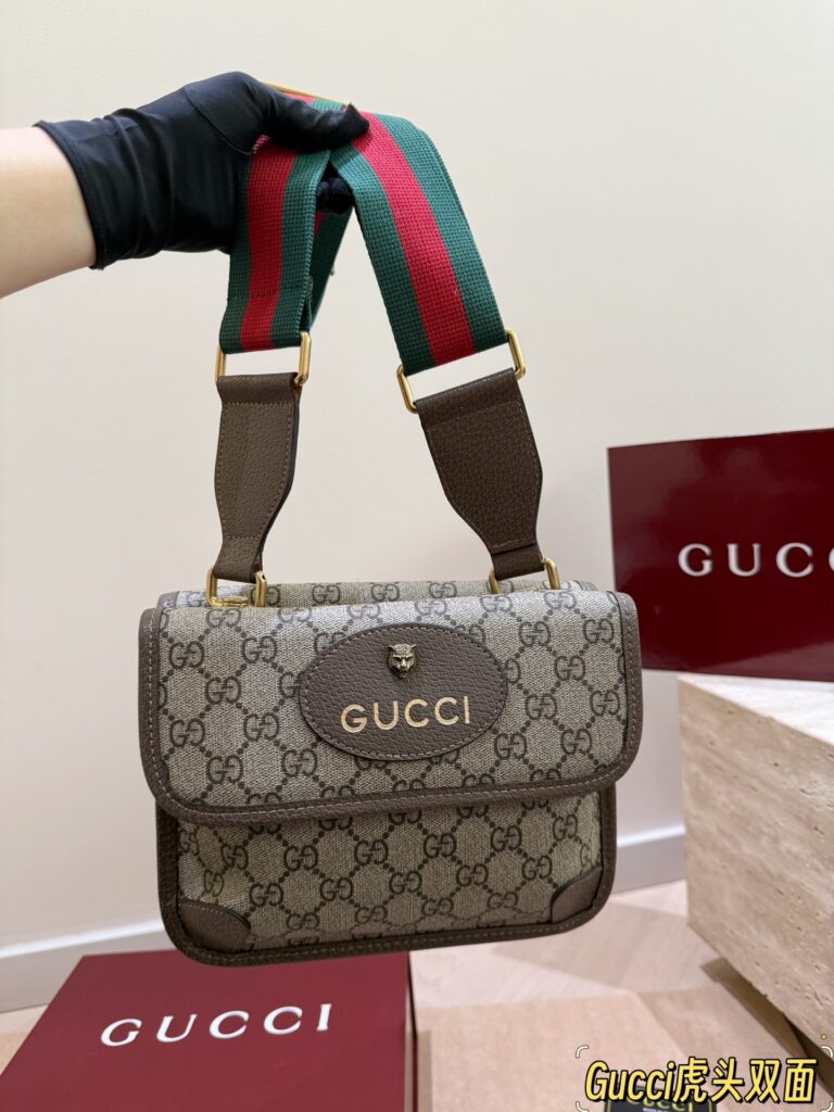 Gucci Brown Leather Shoulder Bag editorial product context 1