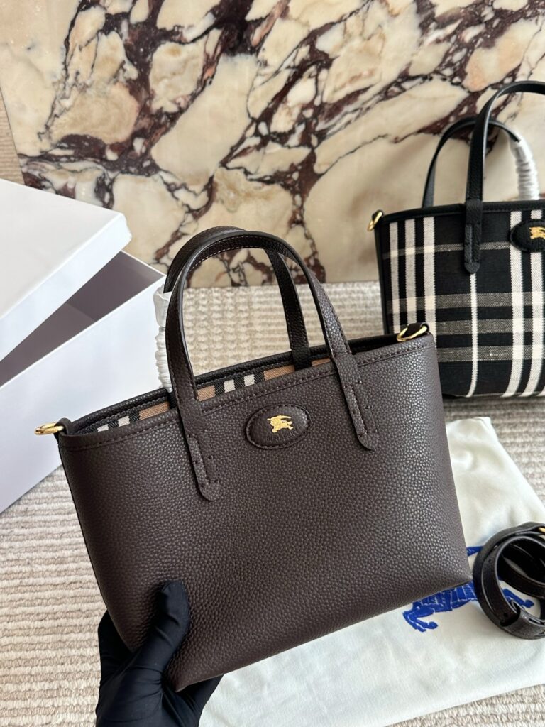 Burberry Black Leather Handbag editorial product context 2