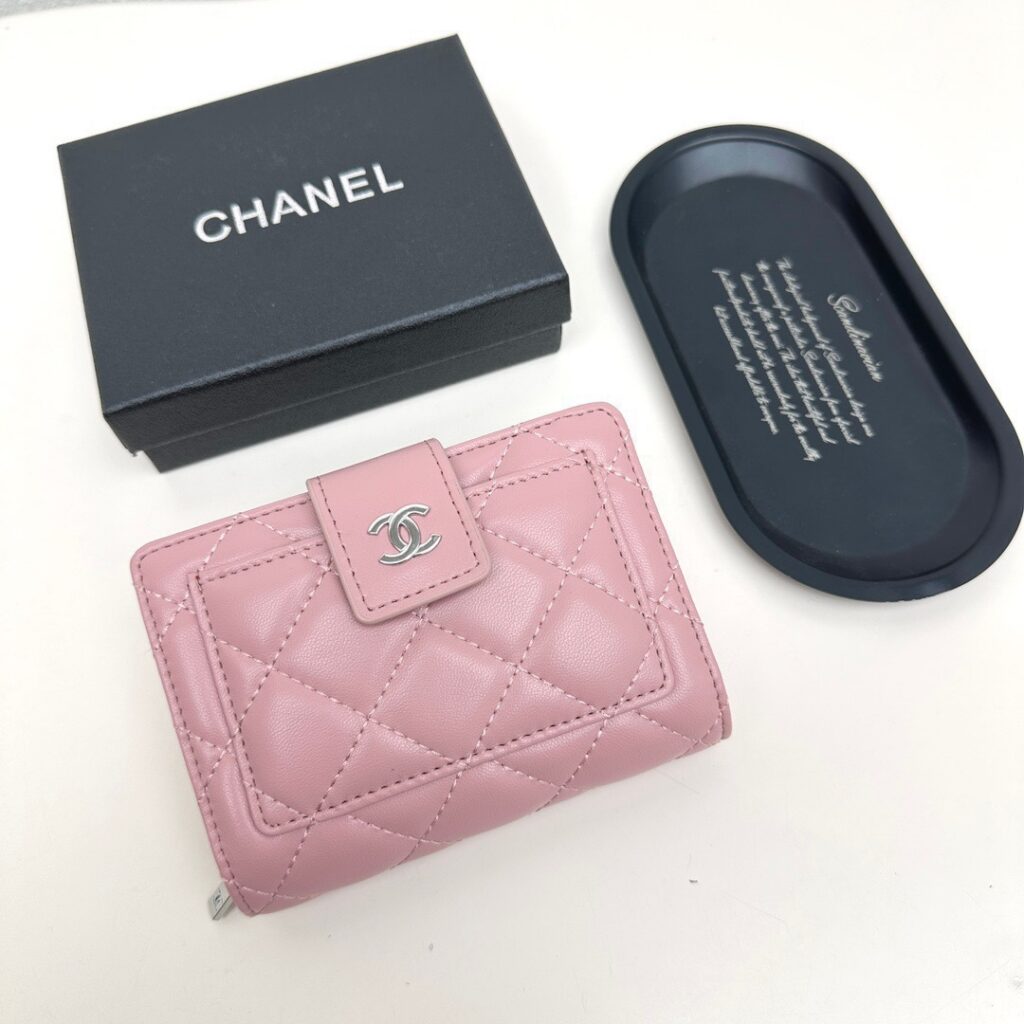 Chanel Black Leather Wallet editorial product context 2