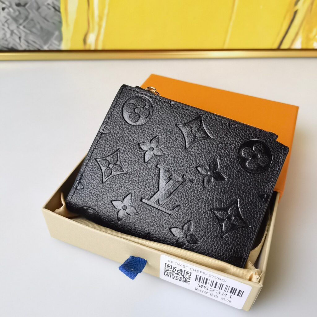Louis Vuitton Grey Leather Card Holder editorial product context 2