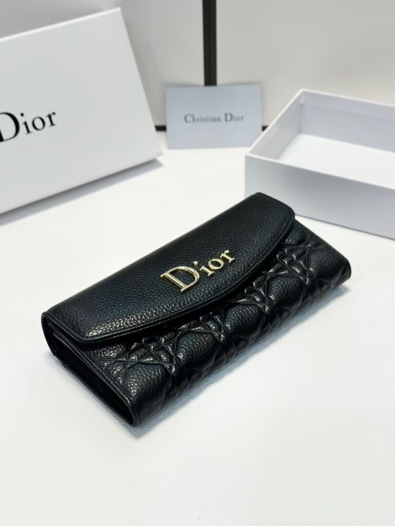 Dior Black Leather Wallet editorial product context 2
