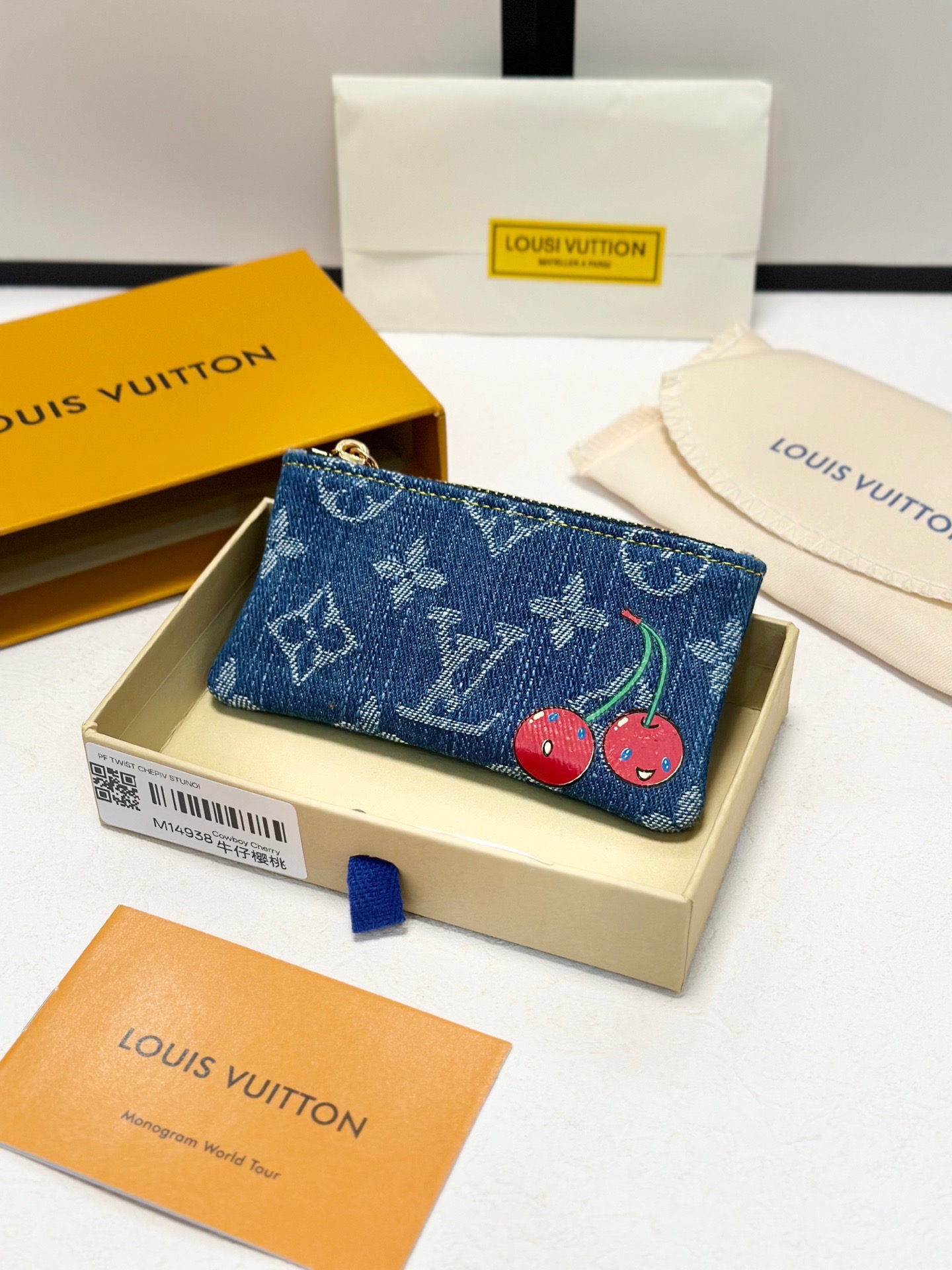 Louis Vuitton Cowboy Cherry Monogram World Tour Pouch Bag Bags