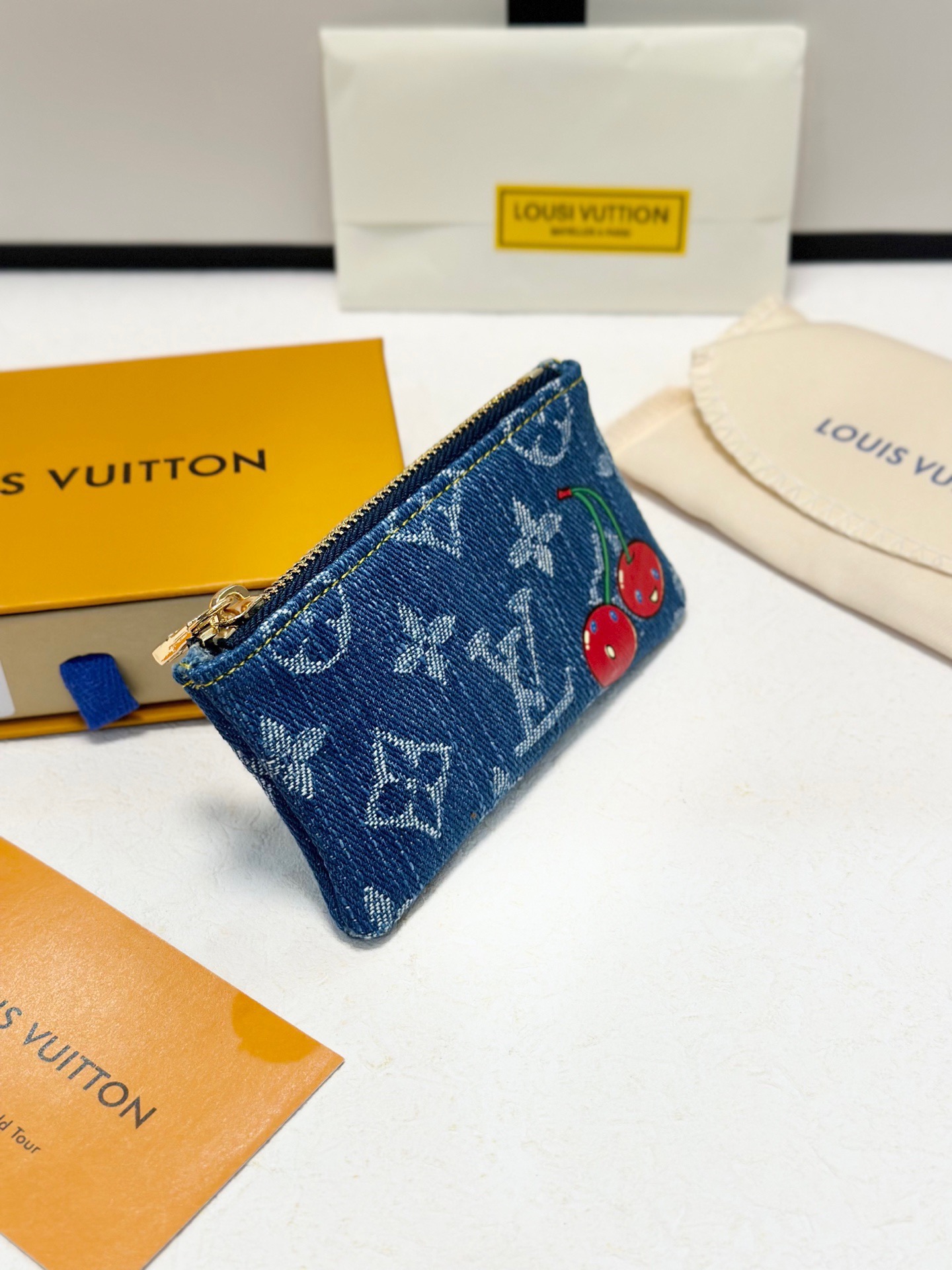 Louis Vuitton Cowboy Cherry Monogram World Tour Pouch Bag Bags