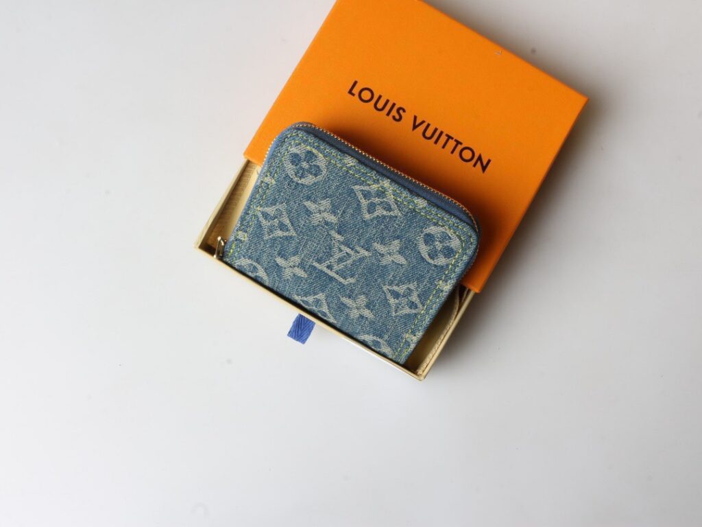 Louis Vuitton Blue Denim Wallet editorial product context 3