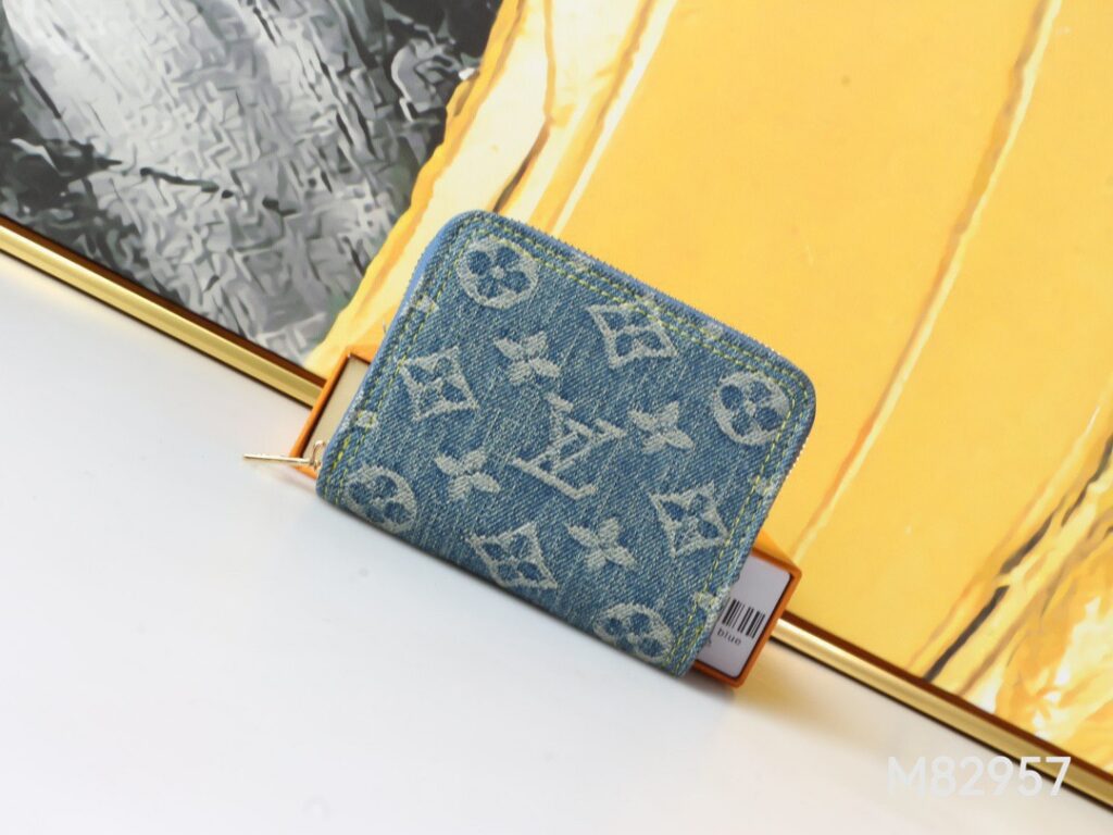 Louis Vuitton Monogram Blue Denim Wallet editorial product context 1