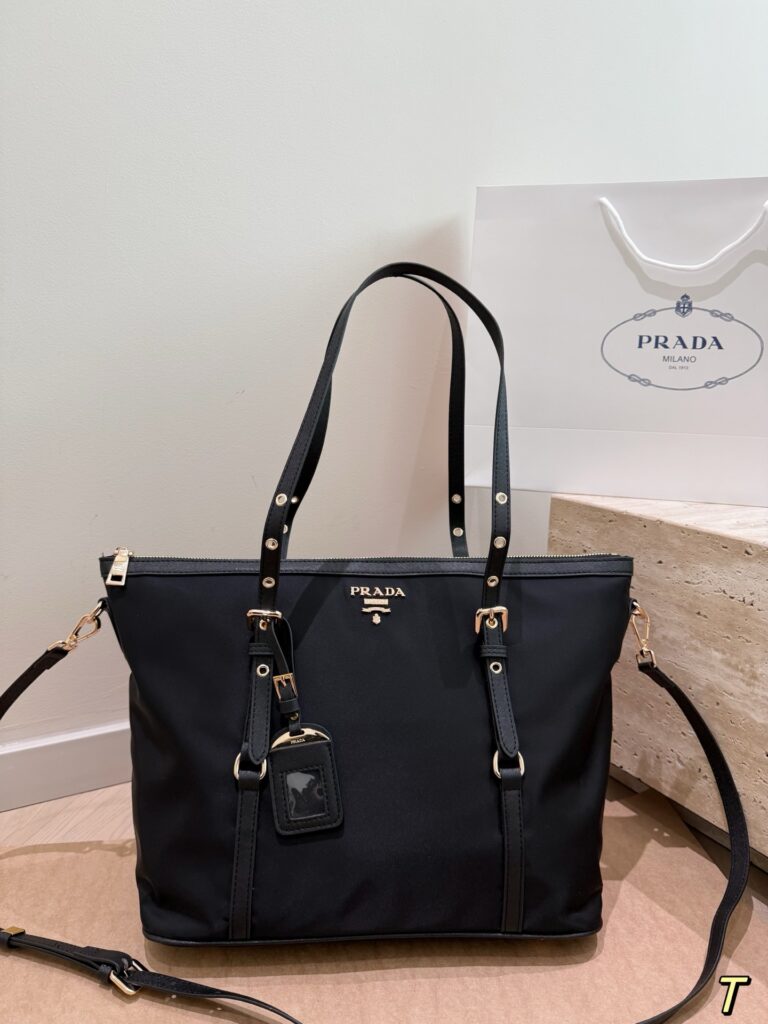 Prada Black Leather Crossbody Bag editorial product context 1