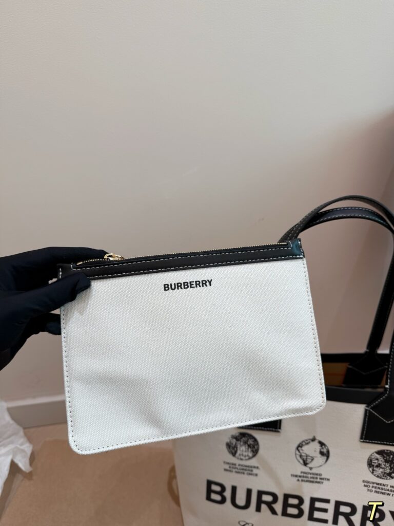 Burberry Black Leather Tote Bag editorial product context 2