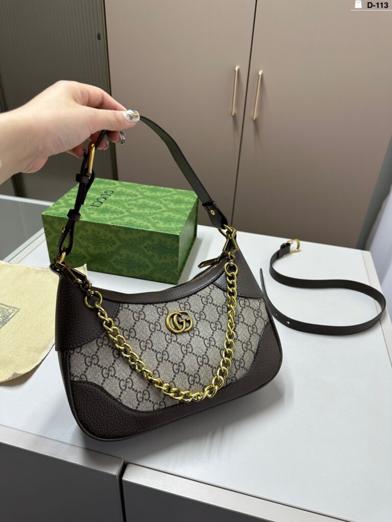 Gucci Jackie The Showcases Gold Leather Hobo Bag editorial product context 1