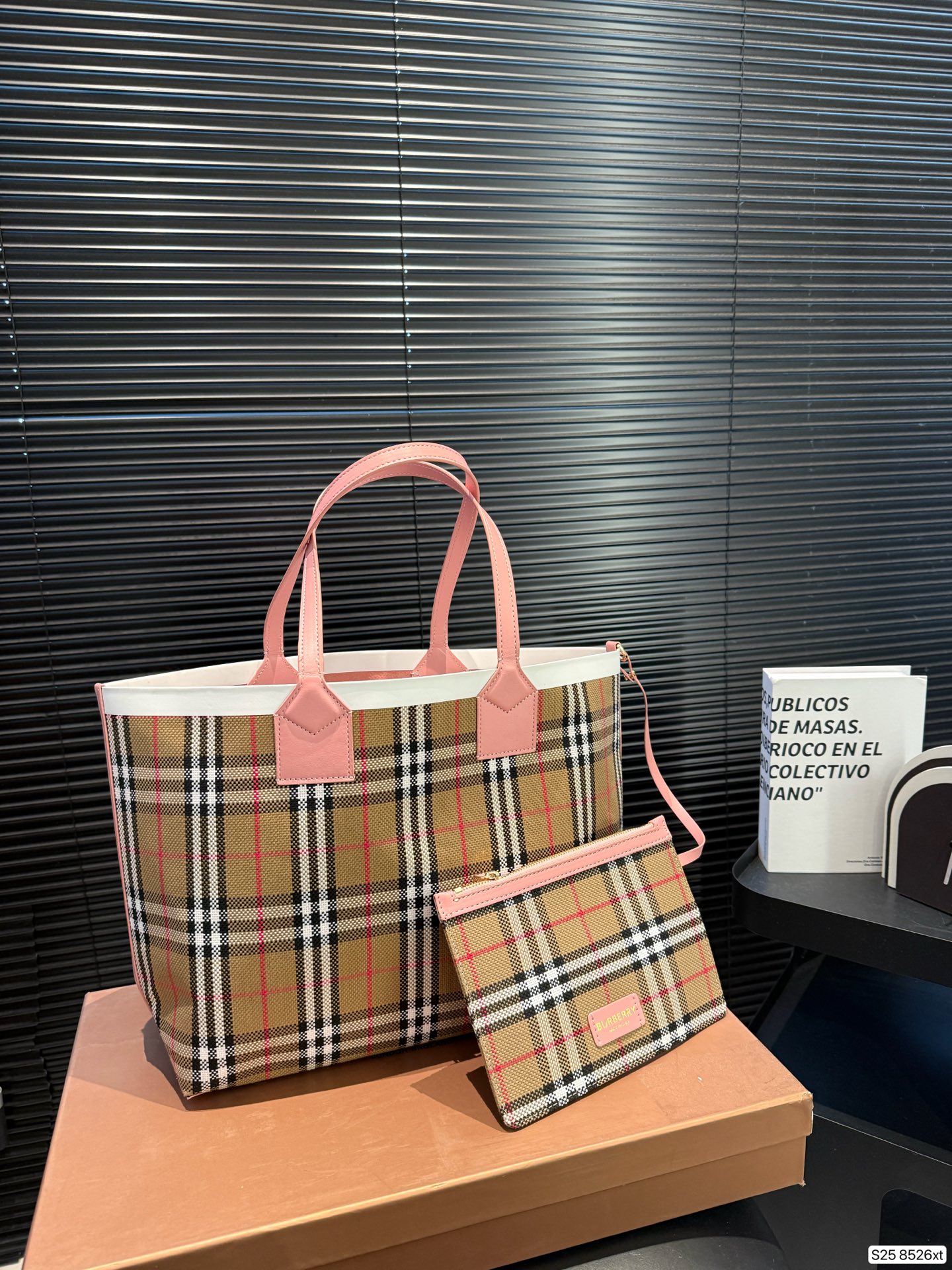 Burberry Haymarket Check Tote Bag