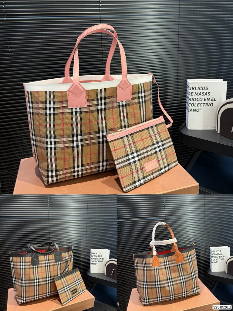 Burberry Check Tote Bag editorial product context 1