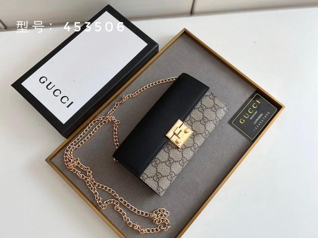 Gucci Black Leather Wallet editorial product context 2