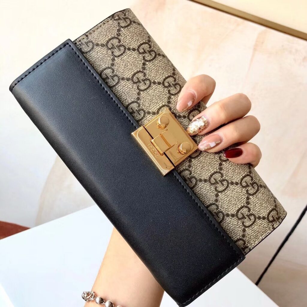 Gucci Black Leather Wallet editorial product context 1