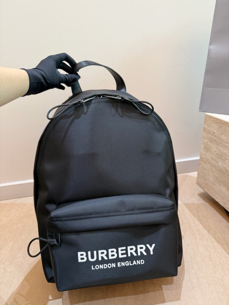 Burberry Black Nylon Backpack editorial product context 1